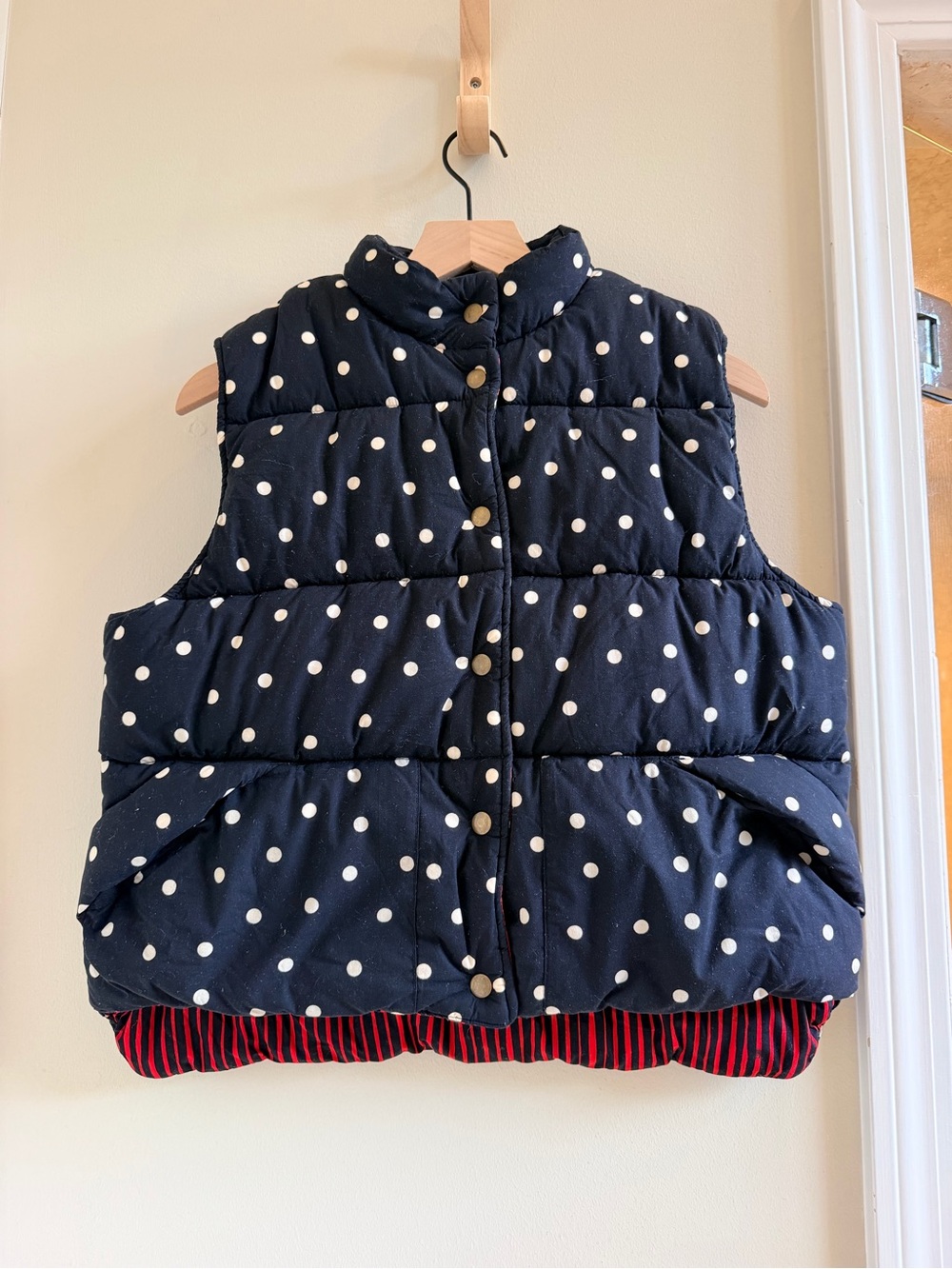 Clare V Émile Vest - Black & White Polka Dot size M/L $325